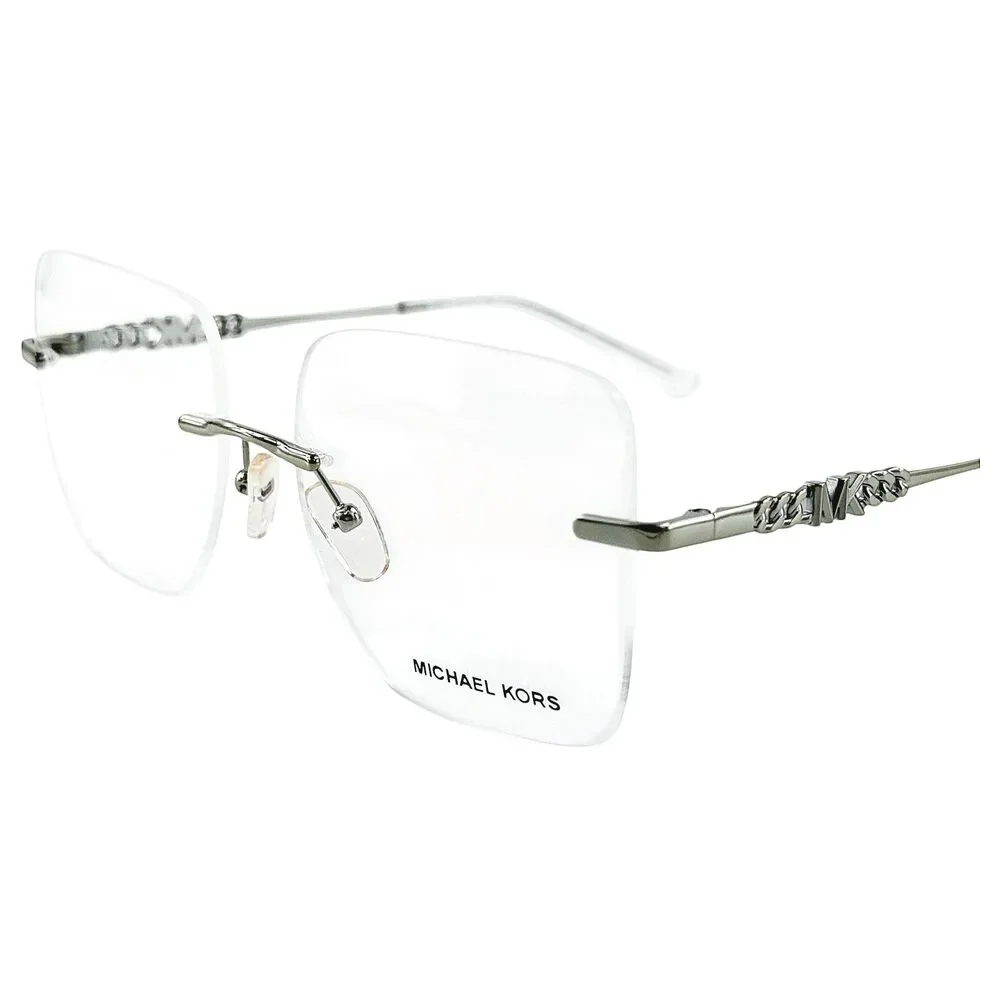 Michael Kors MK3078 Giverny Womens Rimless Eyeglass Frame 1893 Silver 54-17